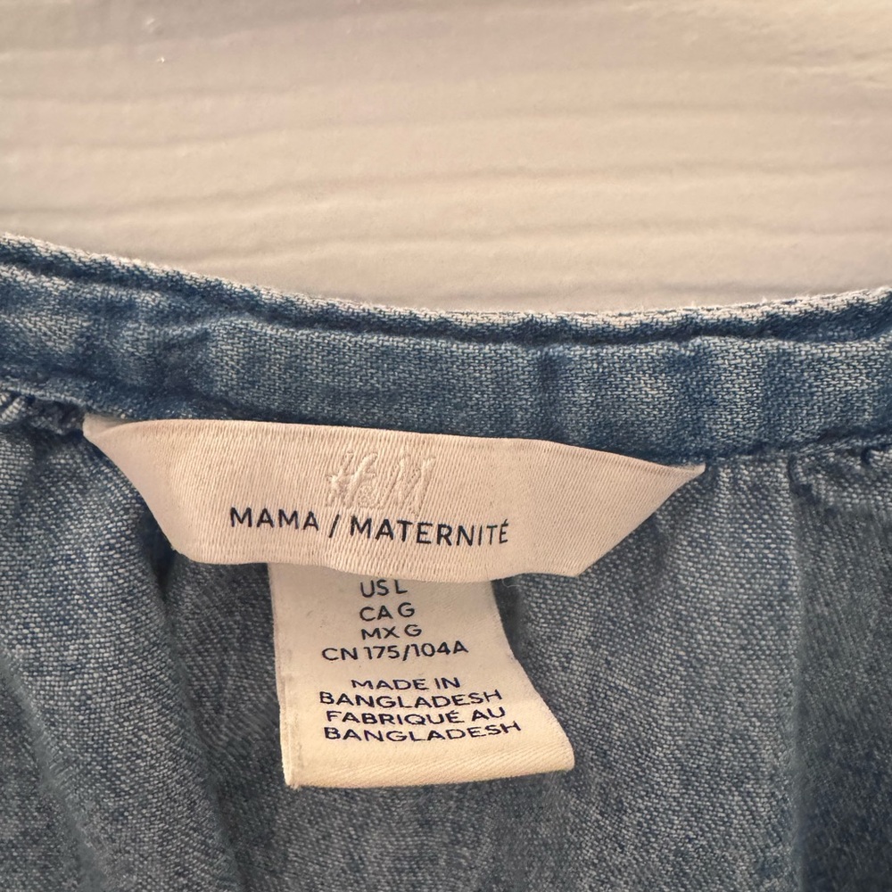 Blue Denim Blouse (Maternity) - Picture 3 of 4